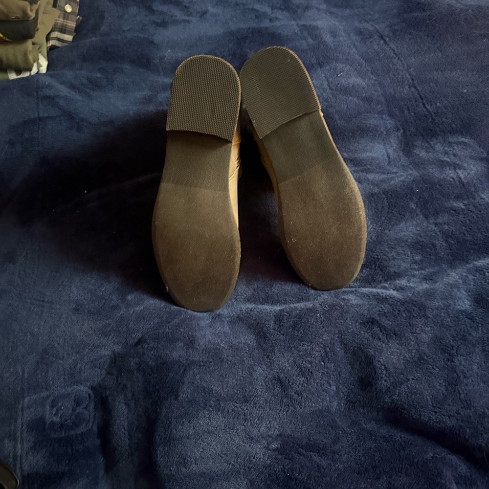 Tan Ankle Boots with Knit Cuff - Picture 4 of 4